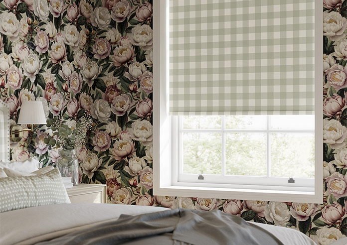 Gingham, Bud Green - Twist&Fit Roller Blind - Image 5